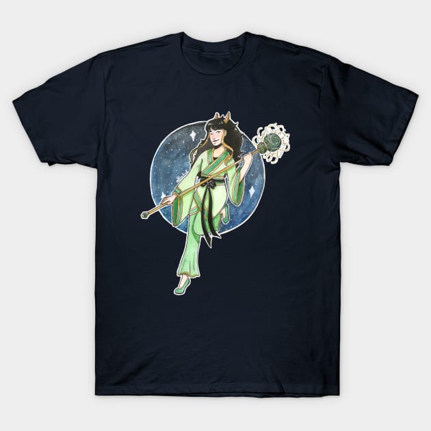 Chinese Dragon Magical Girl T-Shirt by elliotink